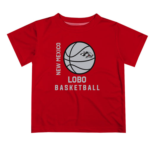 New Mexico Lobos Vive La Fete Basketball V1 Red Short Sleeve Tee Shirt