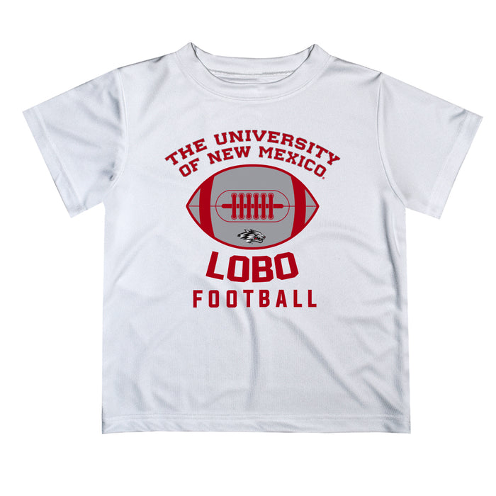 New Mexico Lobos Vive La Fete Football V2 White Short Sleeve Tee Shirt