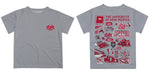 New Mexico Lobos UNM Hand Sketched Vive La Fete Impressions Artwork Boys Gray Short Sleeve Tee Shirt - Vive La Fête - Online Apparel Store