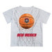 New Mexico Lobos Original Dripping Basketball White T-Shirt by Vive La Fete