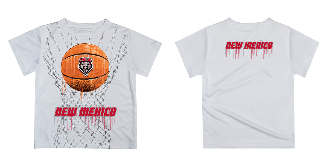 New Mexico Lobos Original Dripping Basketball Red T-Shirt by Vive La Fete - Vive La Fête - Online Apparel Store