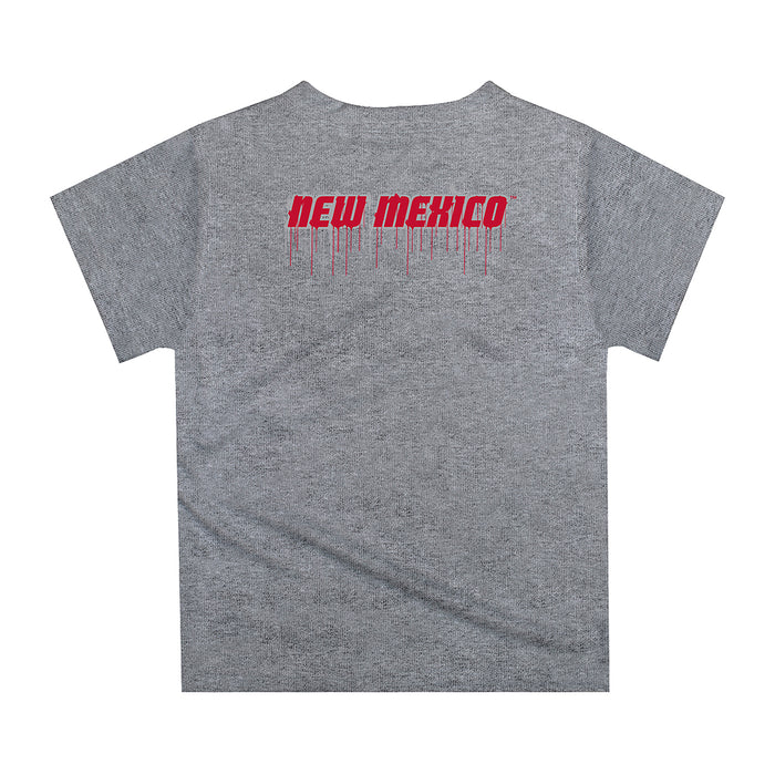 New Mexico Lobos Original Dripping Basketball Red T-Shirt by Vive La Fete - Vive La Fête - Online Apparel Store