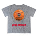 New Mexico Lobos Original Dripping Basketball Heather Gray T-Shirt by Vive La Fete