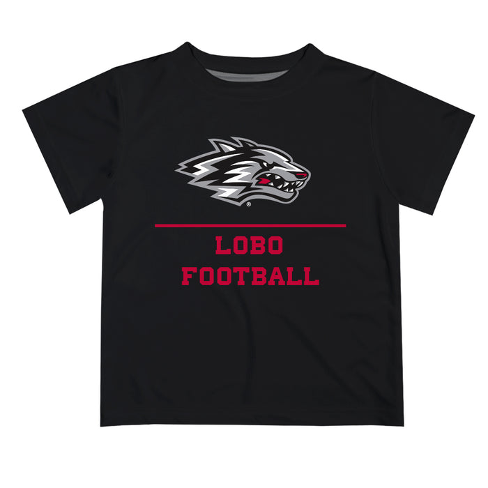 New Mexico Lobos Vive La Fete Football V1 Black Short Sleeve Tee Shirt