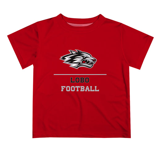 New Mexico Lobos Vive La Fete Football V1 Red Short Sleeve Tee Shirt
