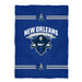 New Orleans Privateers UNO Vive La Fete Game Day Soft Premium Fleece Blue Throw Blanket 40" x 58” Logo and Stripes - Vive La Fête - Online Apparel Store