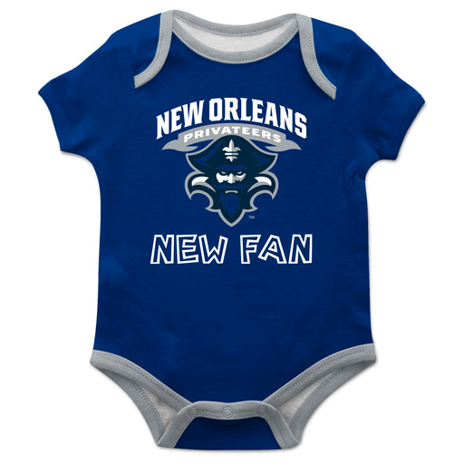 New Orleans Privateers UNO Vive La Fete Infant Game Day Blue Short Sleeve Onesie New Fan Logo and Mascot Bodysuit - Vive La Fête - Online Apparel Store