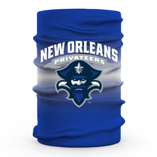 University of New Orleans Privateers UNO Vive La Fete Degrade Logo Collegiate Face Cover Soft 4-Way Stretch Neck Gaiter - Vive La Fête - Online Apparel Store