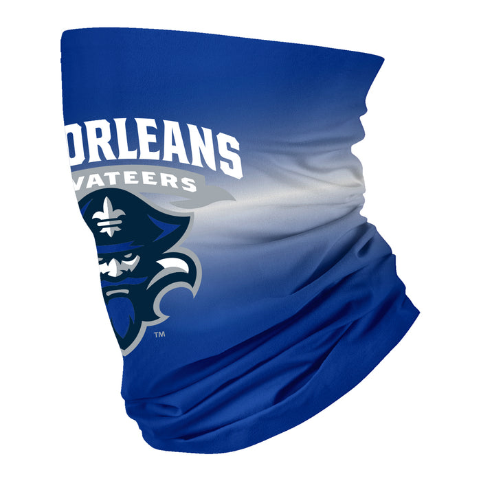 University of New Orleans Privateers UNO Vive La Fete Degrade Logo Collegiate Face Cover Soft 4-Way Stretch Neck Gaiter - Vive La Fête - Online Apparel Store