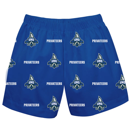 New Orleans Privateers UNO Vive La Fete Boys Game Day All Over Logo Elastic Waist Classic Play Blue Pull On Short - Vive La Fête - Online Apparel Store