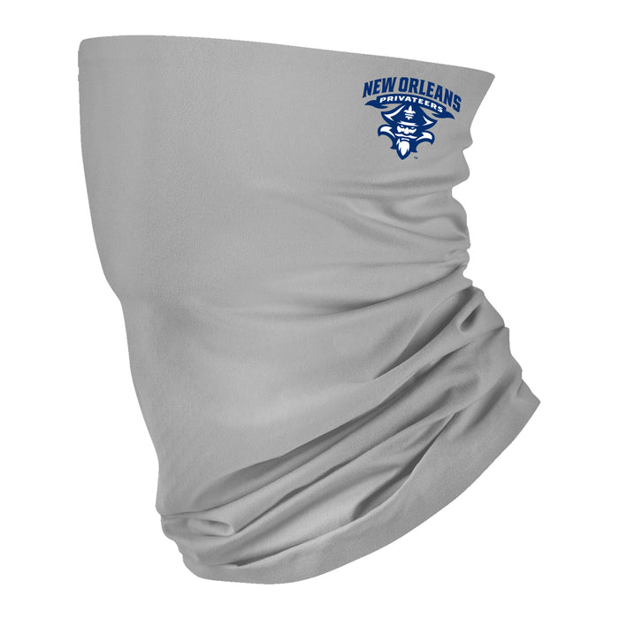 University of New Orleans Privateers UNO Vive La Fete Gray Collegiate Logo Face Cover Soft Four Way Stretch Neck Gaiter - Vive La Fête - Online Apparel Store