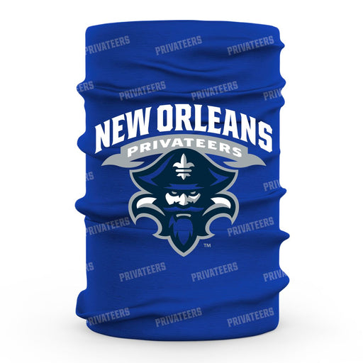 University of New Orleans Privateers UNO Vive La Fete All Over Logo Collegiate Face Cover Soft 4-Way Stretch Neck Gaiter - Vive La Fête - Online Apparel Store