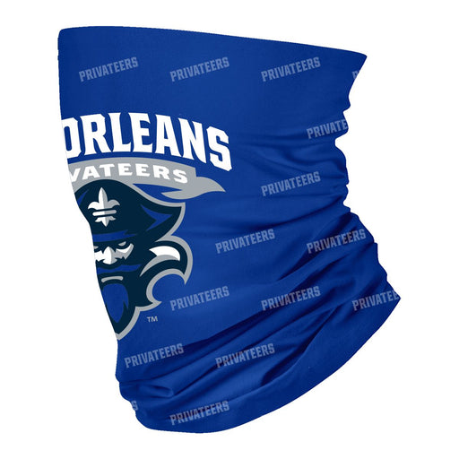 University of New Orleans Privateers UNO Vive La Fete All Over Logo Collegiate Face Cover Soft 4-Way Stretch Neck Gaiter - Vive La Fête - Online Apparel Store