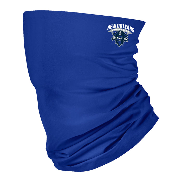University of New Orleans Privateers UNO Vive La Fete Blue Collegiate Logo Face Cover Soft Four Way Stretch Neck Gaiter - Vive La Fête - Online Apparel Store