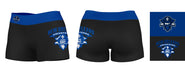 New Orleans Privateers UNO Vive La Fete Logo on Thigh & Waistband Black & Blue Women Booty Workout Shorts 3.75 Inseam" - Vive La Fête - Online Apparel Store