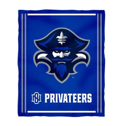 University of New Orleans Privateers UNO Vive La Fete Kids Game Day Blue Plush Soft Minky Blanket 36 x 48 Mascot