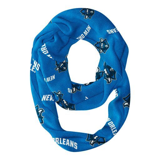 New Orleans Privateers UNO Vive La Fete Repeat Logo Game Day Collegiate Women Light Weight Ultra Soft Infinity Scarf