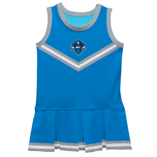 University of New Orleans Privateers UNO Vive La Fete Game Day Blue Sleeveless Cheerleader Dress