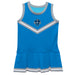 University of New Orleans Privateers UNO Vive La Fete Game Day Blue Sleeveless Cheerleader Dress