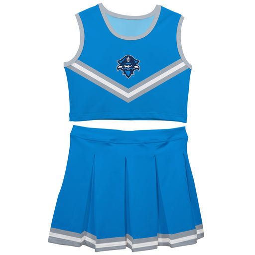 University of New Orleans Privateers UNO Vive La Fete Game Day Blue Sleeveless Cheerleader Set