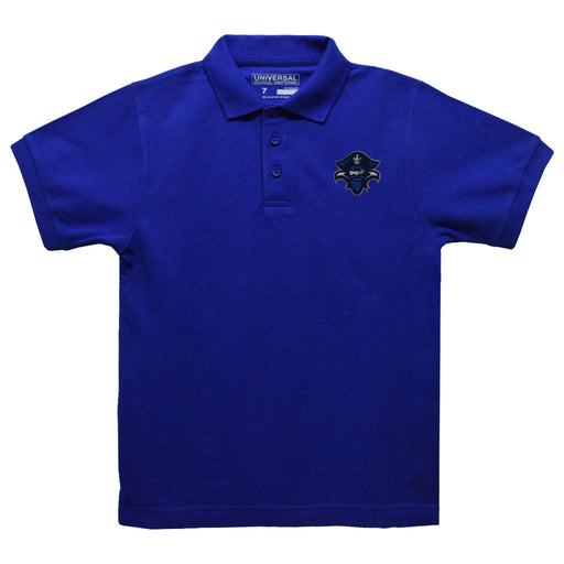 University of New Orleans Privateers UNO Embroidered Royal Short Sleeve Polo Box Shirt