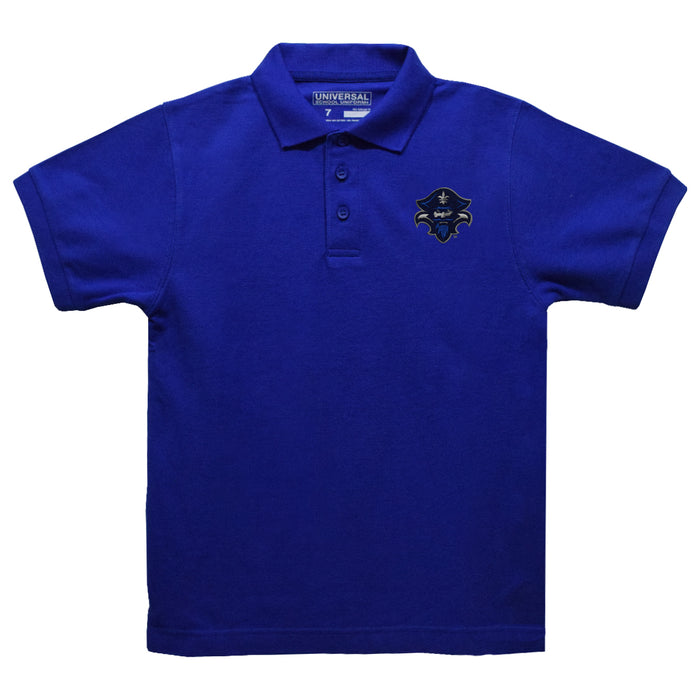 University of New Orleans Privateers UNO Embroidered Royal Short Sleeve Polo Box Shirt