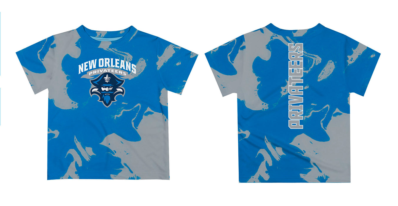 University of New Orleans Privateers UNO Vive La Fete Marble Boys Game Day Blue Short Sleeve Tee - Vive La Fête - Online Apparel Store