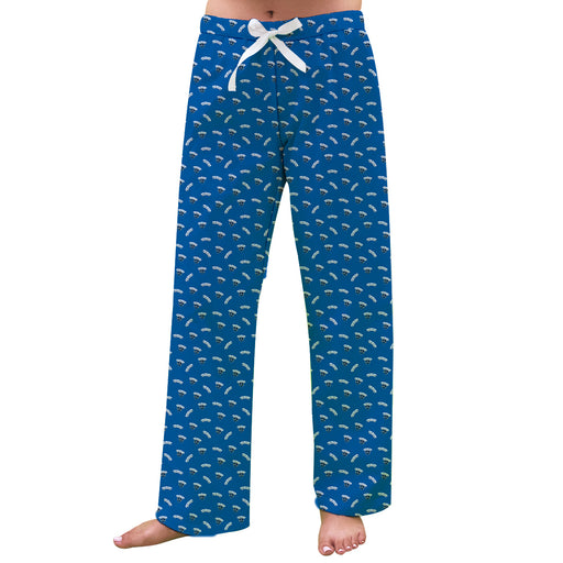 New Orleans Privateers UNO Vive La Fete Game Day All Over Logo Women Blue Lounge Pants
