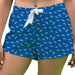 New Orleans Privateers UNO Vive La Fete Game Day All Over Logo Women Blue Lounge Shorts