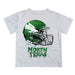 North Texas Mean Green Original Dripping Football White T-Shirt by Vive La Fete