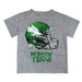 North Texas Mean Green Original Dripping Football Heather Gray T-Shirt by Vive La Fete