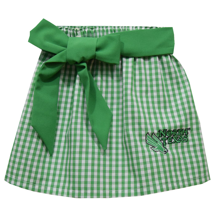 North Texas Embroidered Green Check Skirt With Sash - Vive La Fête - Online Apparel Store