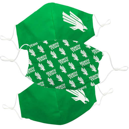 North Texas Mean Green Face Mask Set of Three - Vive La Fête - Online Apparel Store