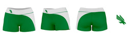 North Texas Mean Green Vive La Fete Game Day Collegiate Waist Color Block Women Green White Optimum Yoga Short - Vive La Fête - Online Apparel Store