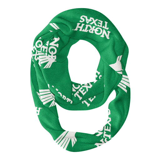 North Texas Mean Green Vive La Fete Repeat Logo Game Day Collegiate Women Light Weight Ultra Soft Infinity Scarf