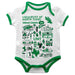 North Texas Mean Green Hand Sketched Vive La Fete Impressions Artwork Infant White Short Sleeve Onesie Bodysuit