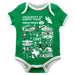North Texas Mean Green Hand Sketched Vive La Fete Impressions Artwork Infant Green Short Sleeve Onesie Bodysuit