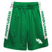North Texas Mean Green Vive La Fete Game Day Green Stripes Boys Solid White Athletic Mesh Short