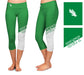 North Texas Mean Green Vive La Fete Game Day Collegiate Leg Color Block Girls Green White Capri Leggings - Vive La Fête - Online Apparel Store