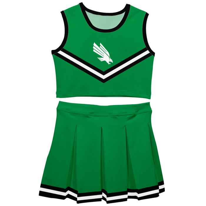 North Texas Mean Green Vive La Fete Game Day Green Sleeveless Cheerleader Set