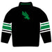 North Texas Mean Green Vive La Fete Game Day Black Quarter Zip Pullover Stripes on Sleeves - Vive La Fête - Online Apparel Store