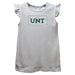 North Texas Mean Green Smocked White Knit Angel Wing Sleeves Girls Tshirt