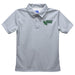 North Texas Mean Green Embroidered Gray Short Sleeve Polo Box Shirt