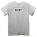 North Texas Mean Green Smocked White Knit Short Sleeve Boys Tee Shirt