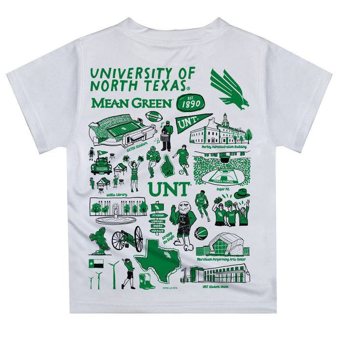 North Texas Mean Green Hand Sketched Vive La Fete Impressions Artwork Boys Green Short Sleeve Tee Shirt - Vive La Fête - Online Apparel Store