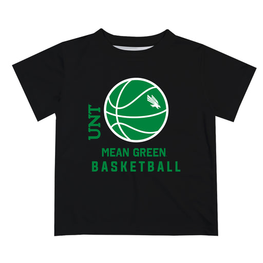 North Texas Mean Green Vive La Fete Basketball V1 Black Short Sleeve Tee Shirt