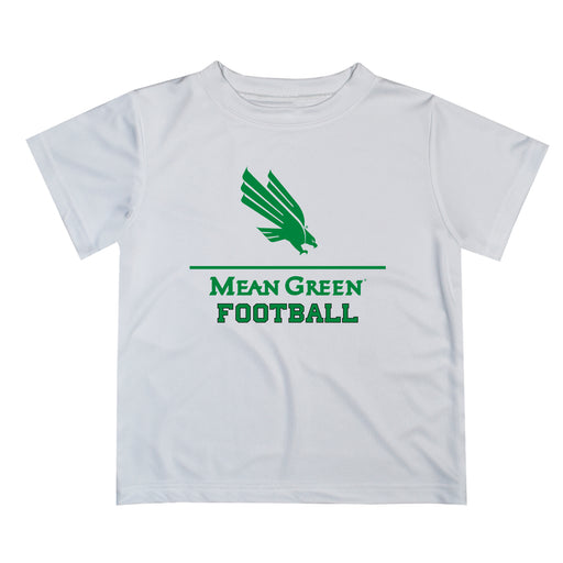 North Texas Mean Green Vive La Fete Football V1 White Short Sleeve Tee Shirt