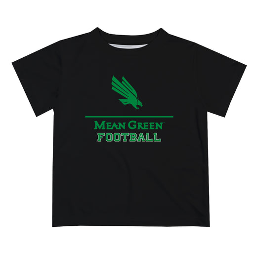 North Texas Mean Green Vive La Fete Football V1 Black Short Sleeve Tee Shirt