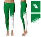 North Texas Mean Green Vive La Fete Game Day Collegiate Leg Color Block Women Green White Yoga Leggings - Vive La Fête - Online Apparel Store