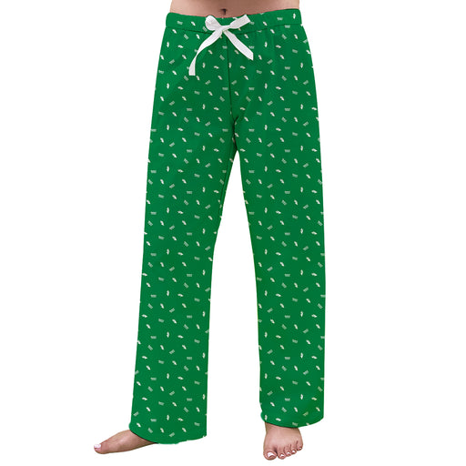 North Texas Mean Green Vive La Fete Game Day All Over Logo Women Green Lounge Pants